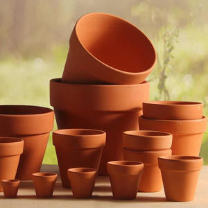 Vaso <span class=keywords><strong>da</strong></span> <span class=keywords><strong>fiori</strong></span> in terracotta di argilla <span class=keywords><strong>per</strong></span> interni ed esterni di diverse dimensioni - Product Image 1