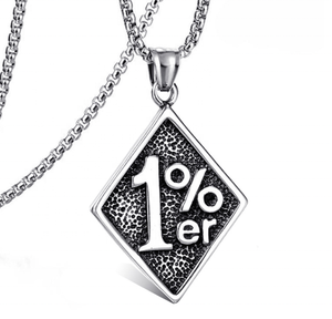 Grosir 1% Mode Baja Titanium ER Satu Persen Liontin Punk Punk Unik Dalam Liontin - Product Image 1