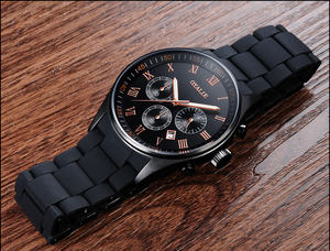 Montres de sport de luxe pour hommes, quartz, multifonctions, bracelet en acier, cadran de 43 mm de diamètre, aiguilles en acier inoxydable - Product Image 4