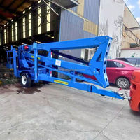 Nacelle élévatrice télescopique articulée pliable miniature montée sur camion, nacelle élévatrice d'occasion à vendre
