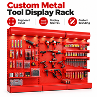 Support d'affichage modulaire en métal pour outils, idéal pour les magasins de quincaillerie
