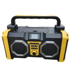 Factory Direct Portable Anti-shock Waterproof FM/AM/WB/NOAA Jobsite radio Apply Powertool BatteryPack