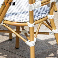 Ensemble de mobilier d'extérieur pour bistro français Table et chaise de patio en osier et rotin pour café et restaurant Chaise de jardin pour bistro