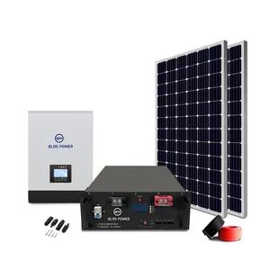Kit generatore di emergenza solare 10KW 15KW impilabile LiFePo4 stazione alimentata a batteria sistema di energia solare per la casa Off Grid Set completo