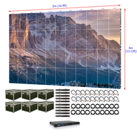 Écran LED d'affichage pour événements haute définition P2 de 5 m x 4 m, installation rapide, écran LED de location de 16 pi x 13 pi