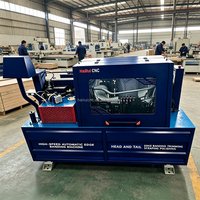 Machine à chantourner avec rouleau de pression double face et dispositif de coupe d'extrémité pour cadre de porte en bois, placard, et lamination de bande de bordure en PVC et mélamine
