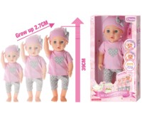 Poupée bébé interactive de 14 pouces pour enfants modèle de bouche mobile à piles jouet poupée de mode pour un rôle pour jouer amusant avec sucette