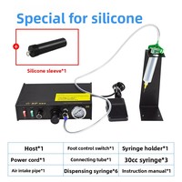 Machine de distribution de colle AB semi-automatique portable en silicone Peach avec composants PLC, garantie 1 an, 1 kW, 220V