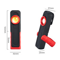 Lampe de travail LED COB puissante, lampe de travail pour garage automobile, lampe de mécanicien, lampe torche rechargeable par USB, torche magnétique, lumière d'urgence