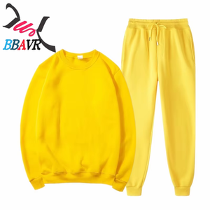 <b>Women</b> and Men's Sports-Casual Print Crewneck Sweatshirt <b>Trousers</b> Set - Product Image 5
