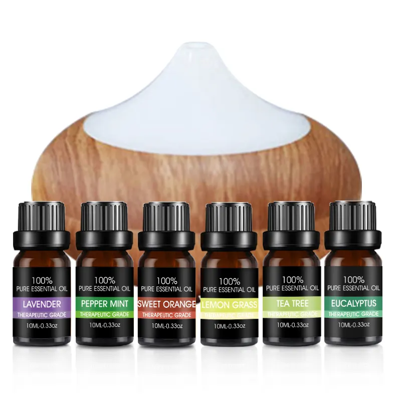 Conjunto de óleo essencial, aromaterapia óleo essencial 100% difusor natural