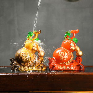 La boutique di decorazioni per animali domestici con tè che cambia colore wuyang può raccogliere fortuna cavolo zucca kung fu set tavola cerimon - Product Image 3