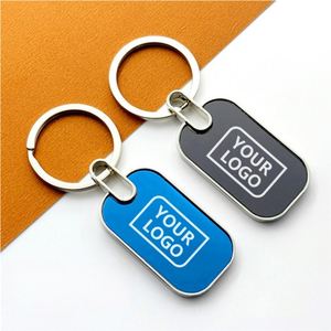 Porte-clés en métal personnalisé avec logo, cadeau promotionnel créatif, alliage de zinc, sublimation, blanc - Product Image 1
