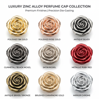 Capuchon de bouteille de vin en alliage de zinc durable, anti-fuite, en forme de fleur, personnalisable OEM&ODM avec logo sur mesure