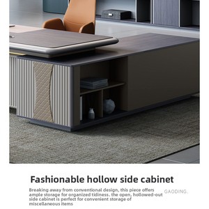 Bureau de direction moderne et luxueux avec rangement pour câbles, idéal pour le bureau et les immeubles de bureaux - Product Image 2