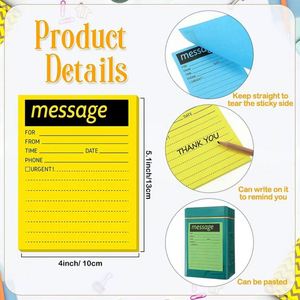 Bloc-notes autocollants multicolores, notes adhésives fluorescentes colorées, personnalisables, essentiels pour la rentrée scolaire, fournitures de bureau - Product Image 2