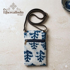 Jaipur Floral Mobile Sling Bag Handmade Block Print Cotton Crossbody Purse Wholesale Manufacturer India Export - Product Image 5