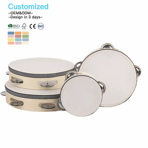 EDULAND OEM ODM Instrumentos de Percusión Educativos Montessori Orff, Juguetes de Fábrica, Pandereta de Madera de 6, 7, 8 y 10 Pulgadas para Niños - Product Image 4