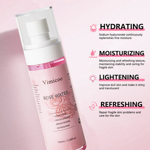 Tonique Visage Hydratant et Éclaircissant à l'<span class=keywords><strong>Eau</strong></span> <span class=keywords><strong>de</strong></span> <span class=keywords><strong>Rose</strong></span> Bio, Acide Hyaluronique et Niacinamide, Soin <span class=keywords><strong>de</strong></span> la Peau, Marque Blanche - Product Image 3