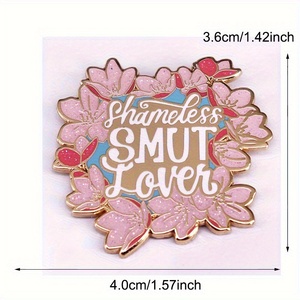 'Shamless Smut Lover' Étincelant Fleur De Cerisier Émail Dur Broche Badge Accessoires - Product Image 5