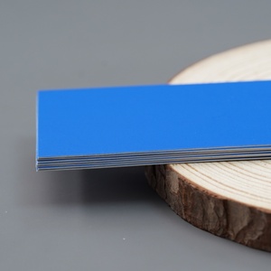 Étiquettes en papier <span class=keywords><strong>mat</strong></span> bleu écologique de luxe pour vêtements, chaussures, sacs, imprimées en sérigraphie, formes personnalisées, largement utilisées - Product Image 2