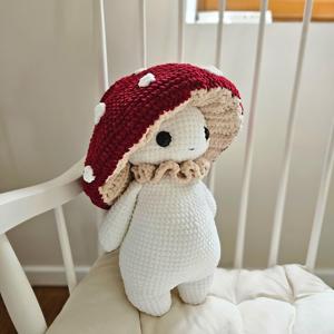 Kaiyue bé 100% thủ công Crochet sinh vật làm tổ nấm đồ chơi trang trí sang trọng trang trí nội thất handmade Crochet bông búp bê - Product Image 5