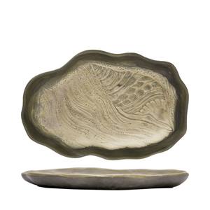 Piatto Piatto in Conchiglia Marina 29x19 cm con Design Astratto - Product Image 2