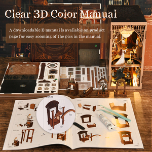 <span class=keywords><strong>2025</strong></span> Minizität Neues Design modell Mini Dollhouse Phantom der Opera 3D Holz puzzle Book Nook Kits - Product Image 6
