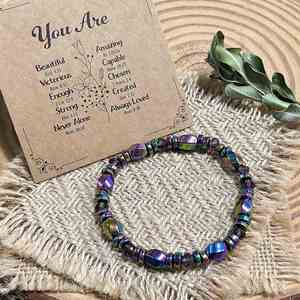 Pulsera de Piedra Natural con Cuentas de Cristal de Colores, Joyería Bendecida, Precio Competitivo B2B, Soporte de Auditoría de Fábrica - Product Image 3