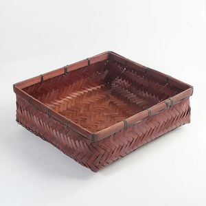 Panier à collation fait à la main <span class=keywords><strong>fruits</strong></span> <span class=keywords><strong>secs</strong></span> pain stockage bambou puce tissé panier cadeau de <span class=keywords><strong>noël</strong></span> - Product Image 6