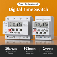 Relé Temporizador Digital para Riel DIN, Interruptor Temporizador Semanal Programable, 220V 30A, Alimentado por Enchufe