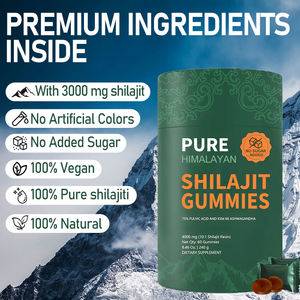 Nouveauté Cylindre Vert Extrait de Shilajit Gummies Suppléments minéraux pour adultes Renforcement du système d'emballage Dosage Gummy Candy - Product Image 3