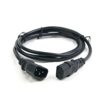 Kabel Ekstensi Daya IEC 320 C14 Male ke C13 Female PVC PDU untuk Perakitan Kabel Server PC
