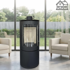 <span class=keywords><strong>Estufa</strong></span> de <span class=keywords><strong>Leña</strong></span> <span class=keywords><strong>Redonda</strong></span> Clásica para el Hogar, Chimenea de Alta Eficiencia Térmica con Patente de Distribución de Aire - Product Image 1