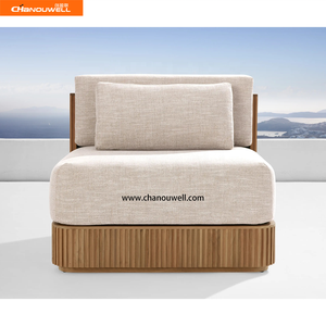 <span class=keywords><strong>Canapé</strong></span> Simple de Luxe <span class=keywords><strong>en</strong></span> <span class=keywords><strong>Teck</strong></span> Haut de Gamme Style Nordique avec Rayures Intemporelles pour Espaces Extérieurs - Product Image 4
