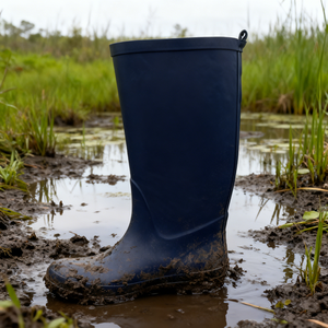 Bottes <span class=keywords><strong>de</strong></span> <span class=keywords><strong>pluie</strong></span> pour femmes à talon bas imprimé <span class=keywords><strong>bleu</strong></span> <span class=keywords><strong>marine</strong></span> <span class=keywords><strong>de</strong></span> haute qualité - Product Image 5