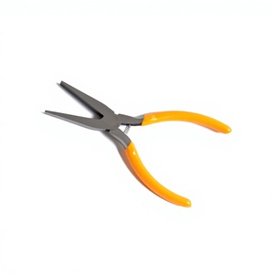 MANAN INSTRUMENTS Flat Nose Pliers Tapered Baguette Cut Orange Handle Stainless Steel Jewelry Tool for DIY <b>Crafts</b> - Product Image 6