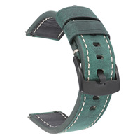 Correa de Reloj de Cuero de Primera Calidad, Estilo Vintage, de Cuero Crazy Horse, para Relojes Inteligentes, en Varios Colores y Tamaños
