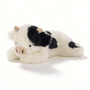 Peluche Morbido a Forma di Mucca da 34 cm, Giocattolo Imbottito con Imbottitura in Poliestere e Cotone PP, Regalo per Bambini - Product Image 6