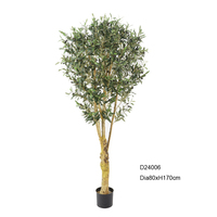 Haute Qualité Artificielle Olivier Grand Faux Vrai Bois Tige Plantes Bonsaï Faux Simulation Vert pour Extérieur Intérieur Décor