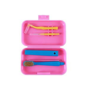 All'ingrosso custodia dentale Set 6 colori vivaci include specchio orto gancio spazzola per la pulizia personalizzata per bretelle - Product Image 3