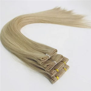 ผมต่อแบบเส้นแบน รุ่น Jasmine beauty 12A แบบ New Double Drawn Weft  ผมแท้ Remy จากรัสเซีย  100%  พร้อม Skin Pu Weft - Product Image 5