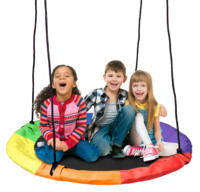 Balançoire de nid rond pour enfants en plein air soucoupe volante balançoire de nid d'arbre balançoire de jardin pour adultes