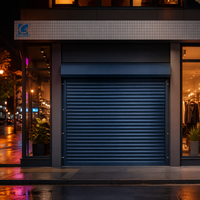 Porte à enroulement en acier inoxydable, dispositif électrique silencieux, étanche, adapté aux garages, aux usines et à un usage commercial