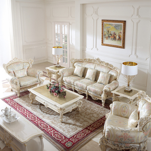 Tavolino da Caffè Classico in Legno Massello di Lusso, Verniciato Bianco, Arredamento per <span class=keywords><strong>Soggiorno</strong></span> - Product Image 4