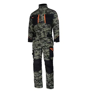 Durable Coverall for Men's Construction Clothing Safety Uniforms Workwear Camo New Fashion Polyester OEM Service Customized