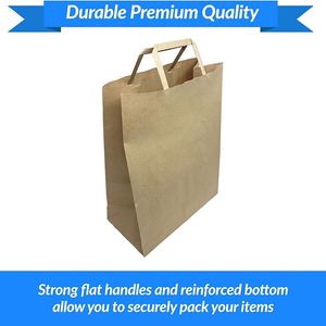 Paper Bag with Handles Kraft <b>Gift</b> Shopping <b>Small</b> Bulk Retail Merchandise Shopping Bags Fashionable Simple Design Paper Bag - Product Image 5
