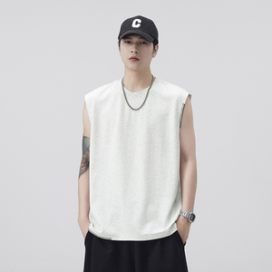 Canotta Estiva Casual da <span class=keywords><strong>Uomo</strong></span> Senza Maniche, Anti-Pilling, Traspirante, ad Asciugatura Rapida, per Esterni, Nera, Bianca, Grigia - Vestibilità Ampia - Product Image 2
