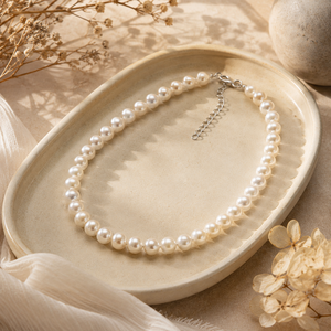 Collier de perles d'eau douce irrégulières, collier de perles baroques naturelles, collier à perles réglable, bijoux classiques pour femmes, cadeau de mariage - Product Image 3