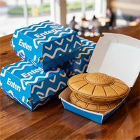 Boîte à hamburger en papier, emballage pour hamburger, boîte à emporter pour nourriture, frites avec hamburger, boîte d'emballage pour hamburger